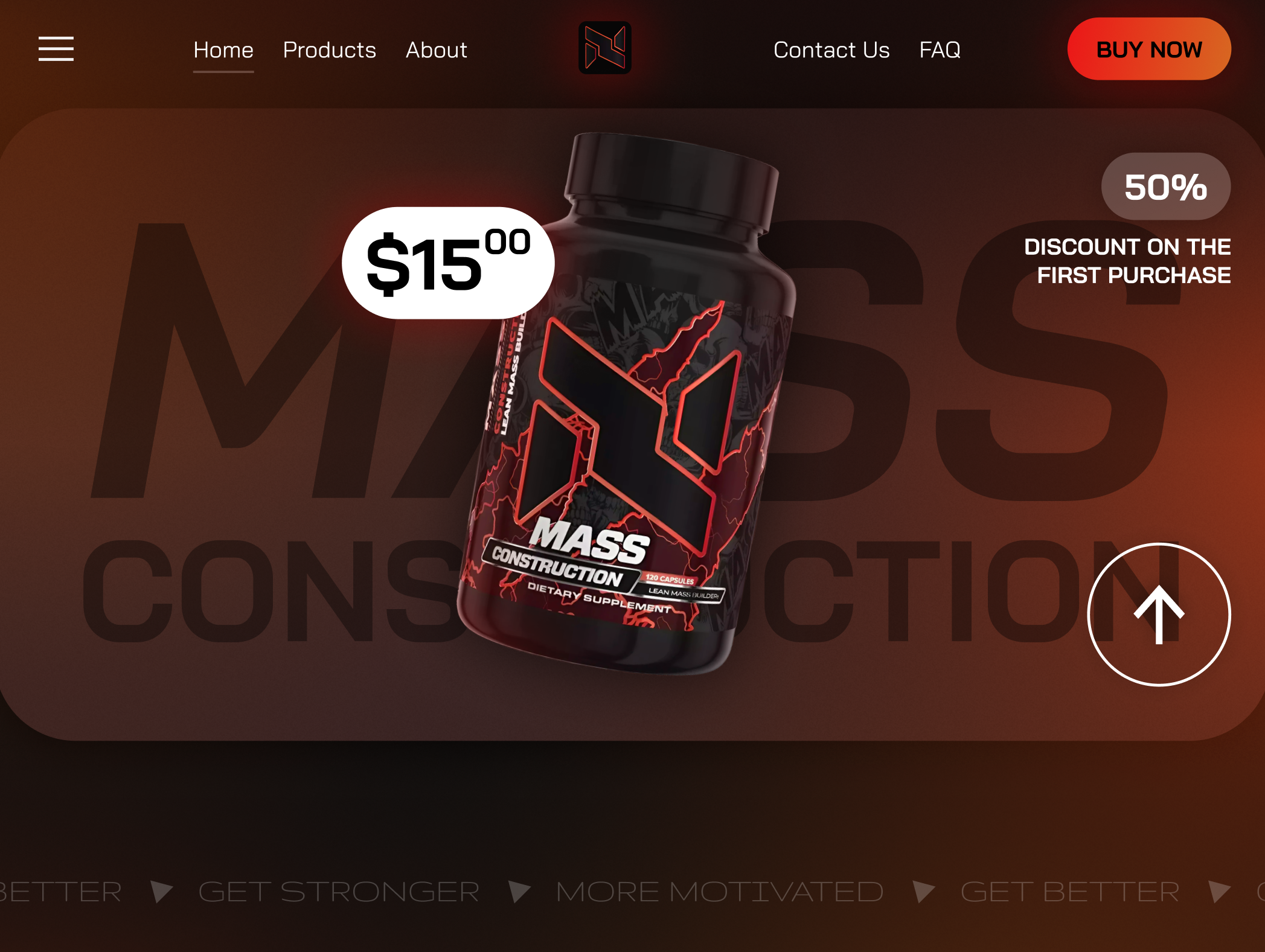 LANDING PAGE FOR MASS CONSTRUCTION DIETARY SUPPLEMENT