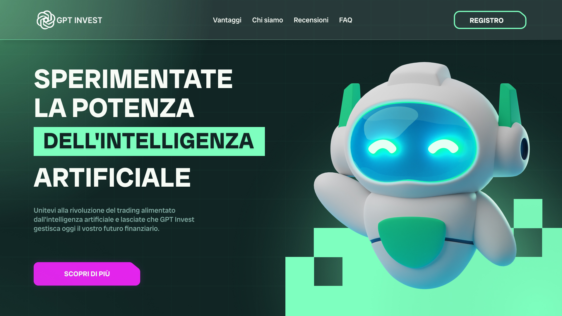 LANDING PAGE FOR AN INVESTMENT PRODUCT