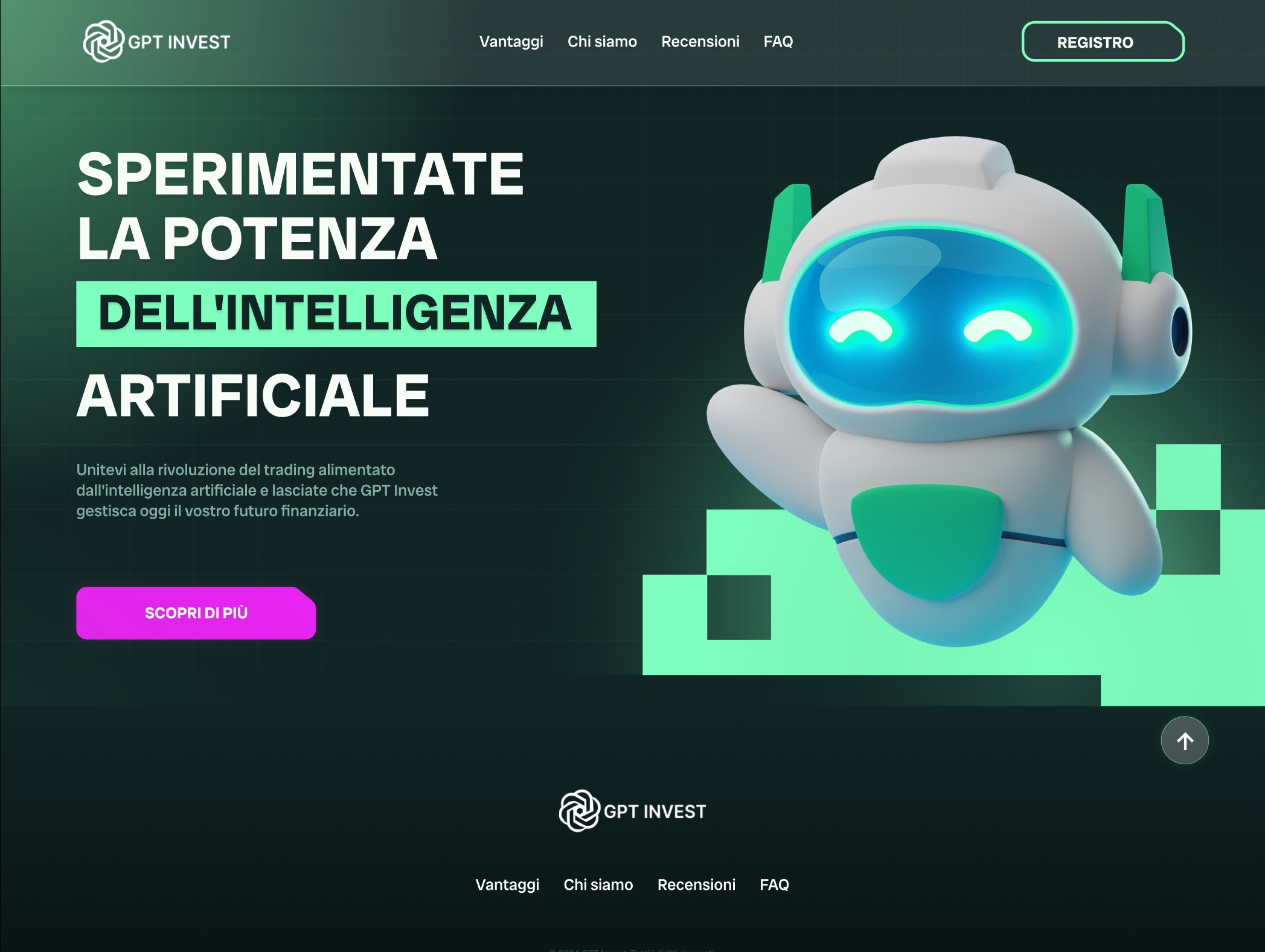 LANDING PAGE FOR AN INVESTMENT PRODUCT