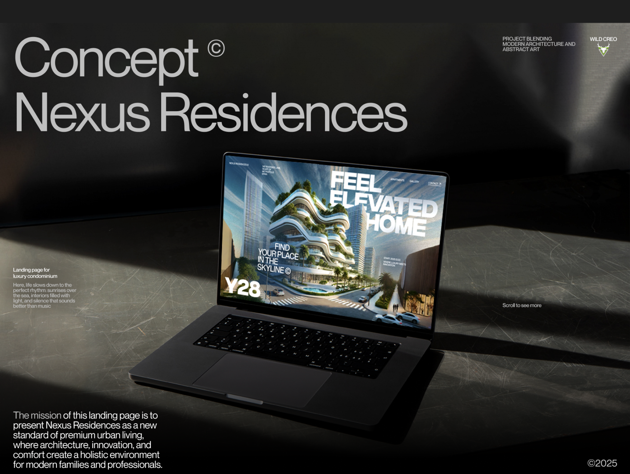 LANDING PAGE FOR A PREMIUM RESIDENTIAL COMPLEX